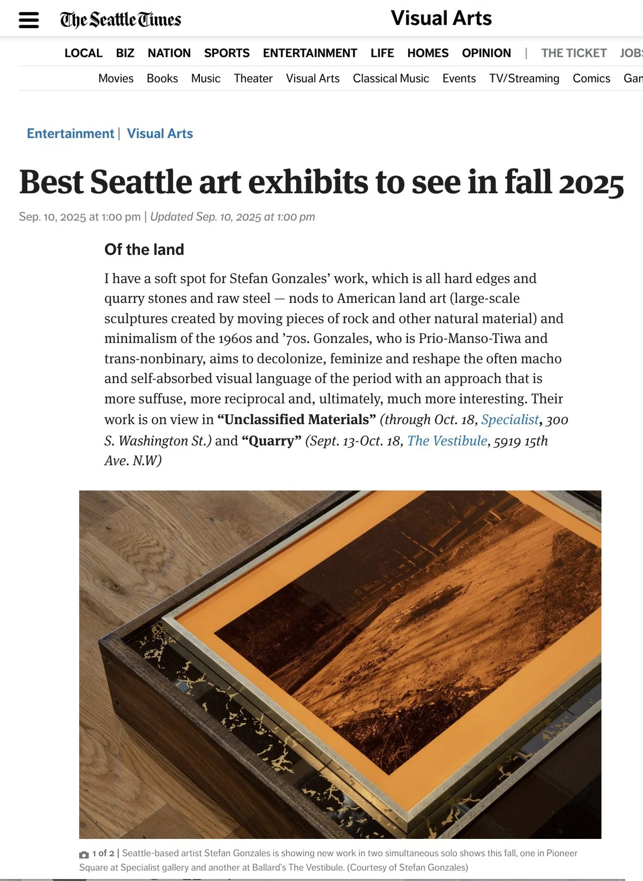 Seattle Times clipping